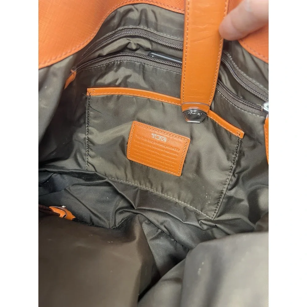 🧡Tumi Villa‎ Turin Lockable Shopper Tote Bag- Orange🧡 No Key